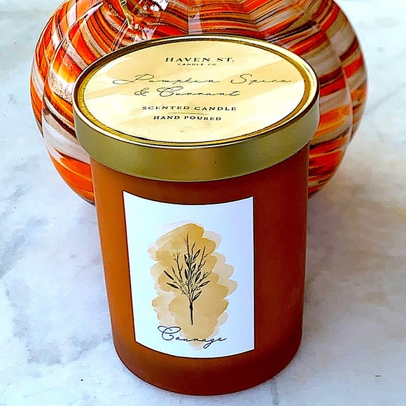 HAVEN STREET CANDLE COURAGE PUMPKIN SPICE CURRANT SCENTED NEW - Picture 3 of 4
